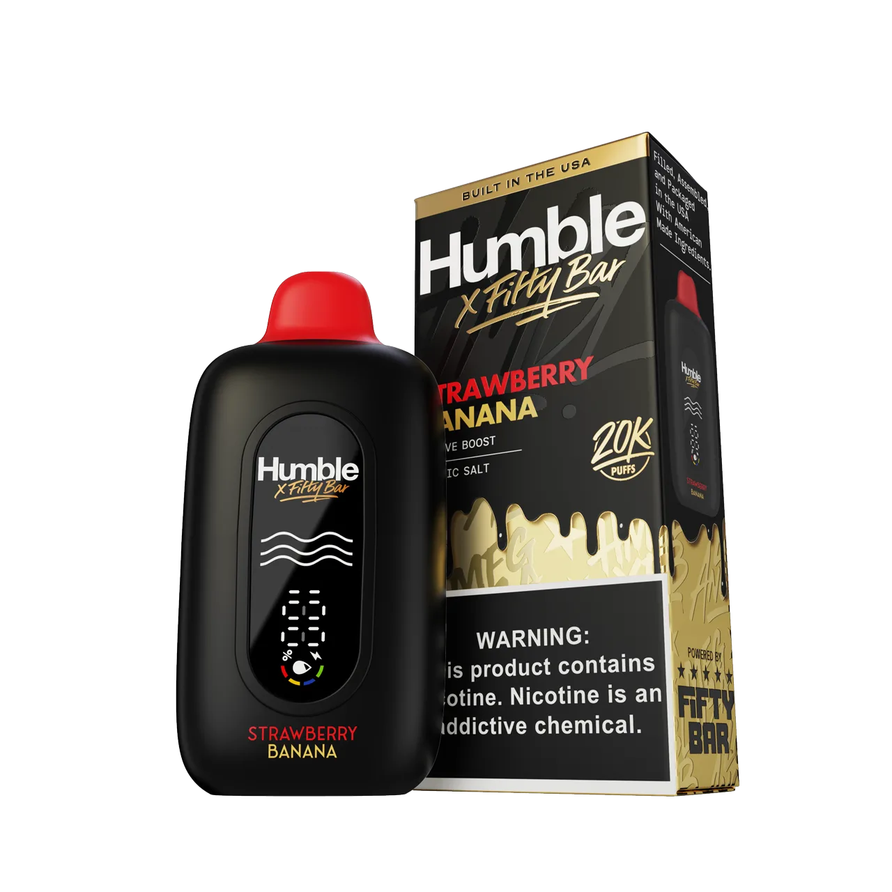 Strawberry Banana Fifty Bar × Humble disposable vape